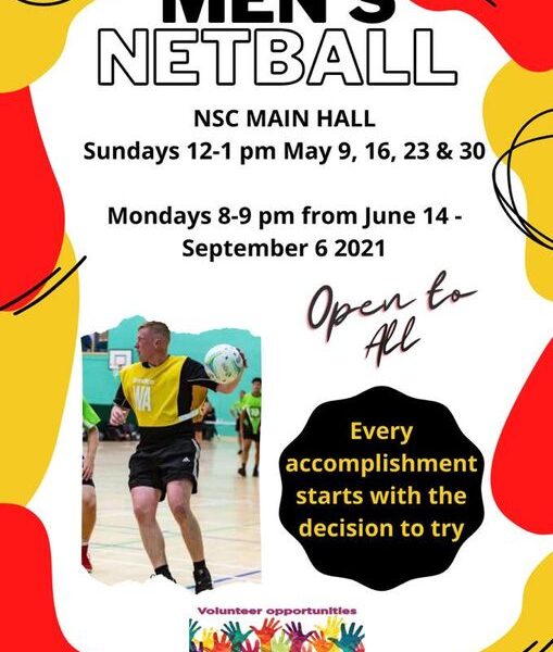 Michael Pardoe catching a netball ball